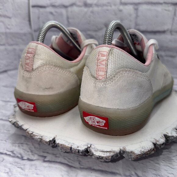 Vans Off The Wall AVE Pro Skateboard Shoe White Pink MENS 8.5 Women 10 - Picture 7 of 11